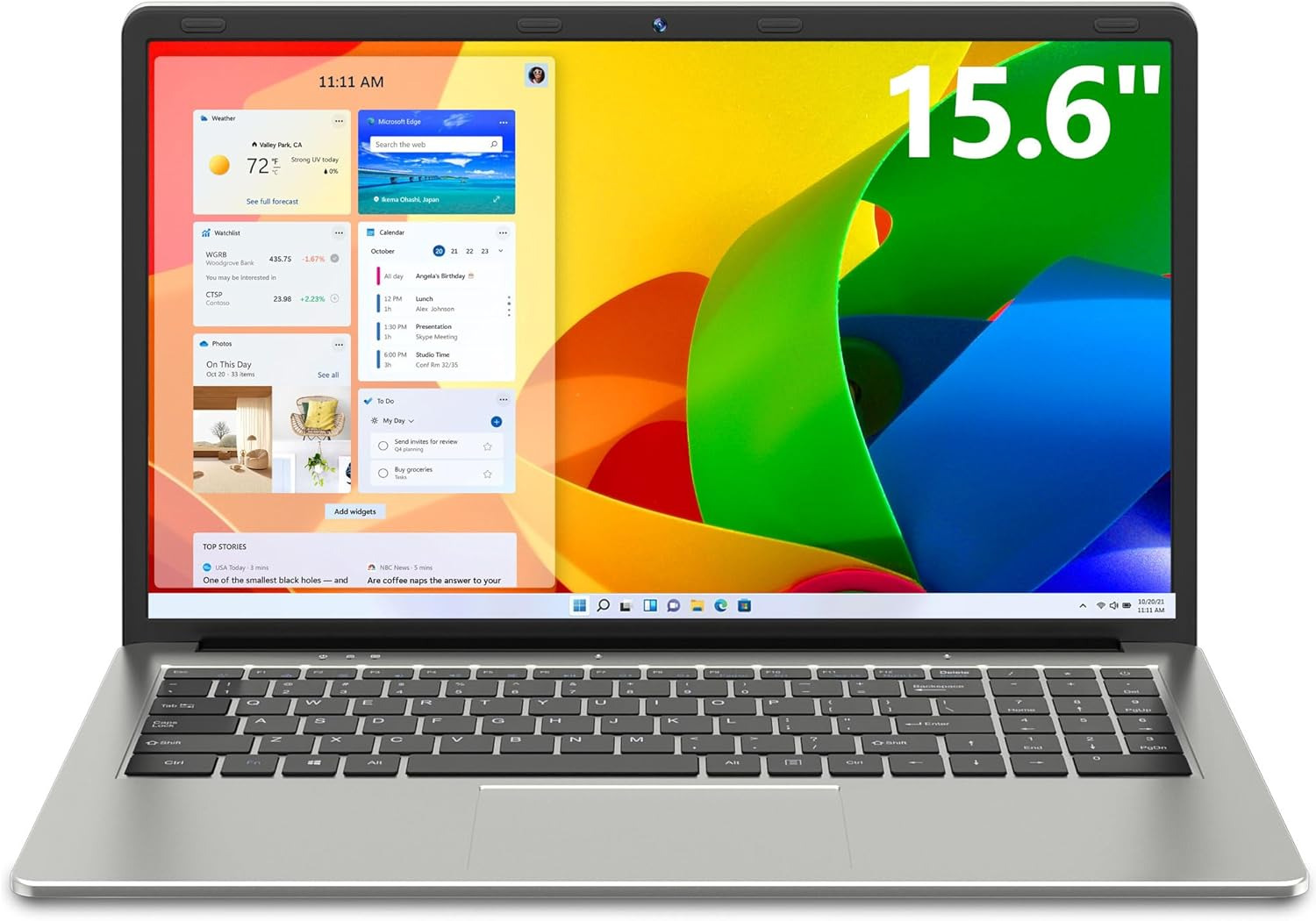 SGIN 15.6 Inch Laptop 4GB RAM 128GB SSD Computer with UHD Graphics 600 IPS FHD