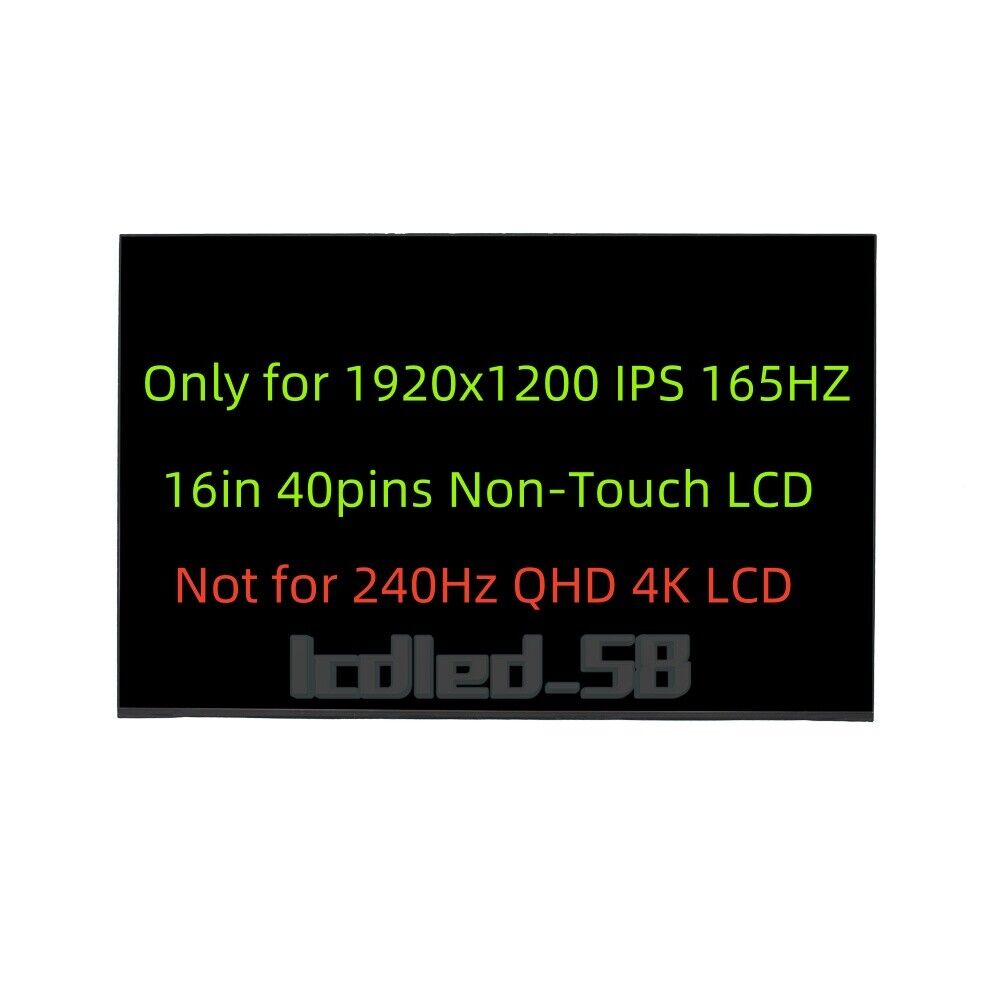 165Hz 16″ FHD+ LCD Screen ASUS TUF Gaming A16 FA617NS FA617XS FA617NS-A16.R77600