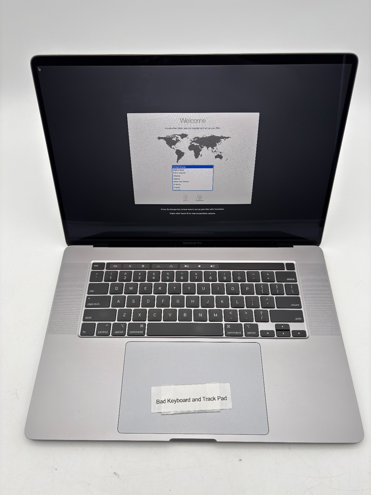 MacBook Pro 16 2019 – i7 9750H – 16GB 512GB SSD Catalina – Back Keyboard/Trackpa