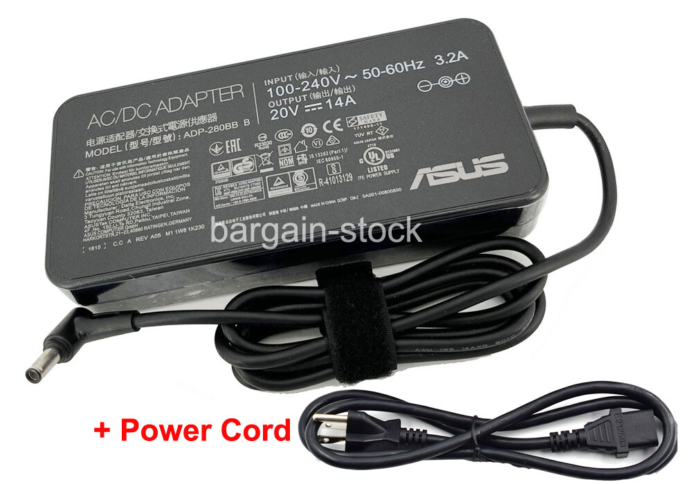 280W 20V 14A AC Adapter Charger For ASUS TUF Gaming A16 FA607PI-AS94 Power Cord