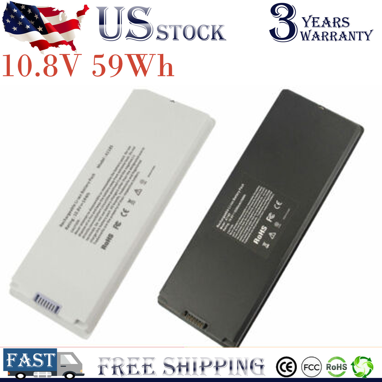 Battery for Apple MacBook 13″ A1185 A1181 (2006 2007 2008 2009) MA566 MA561 New