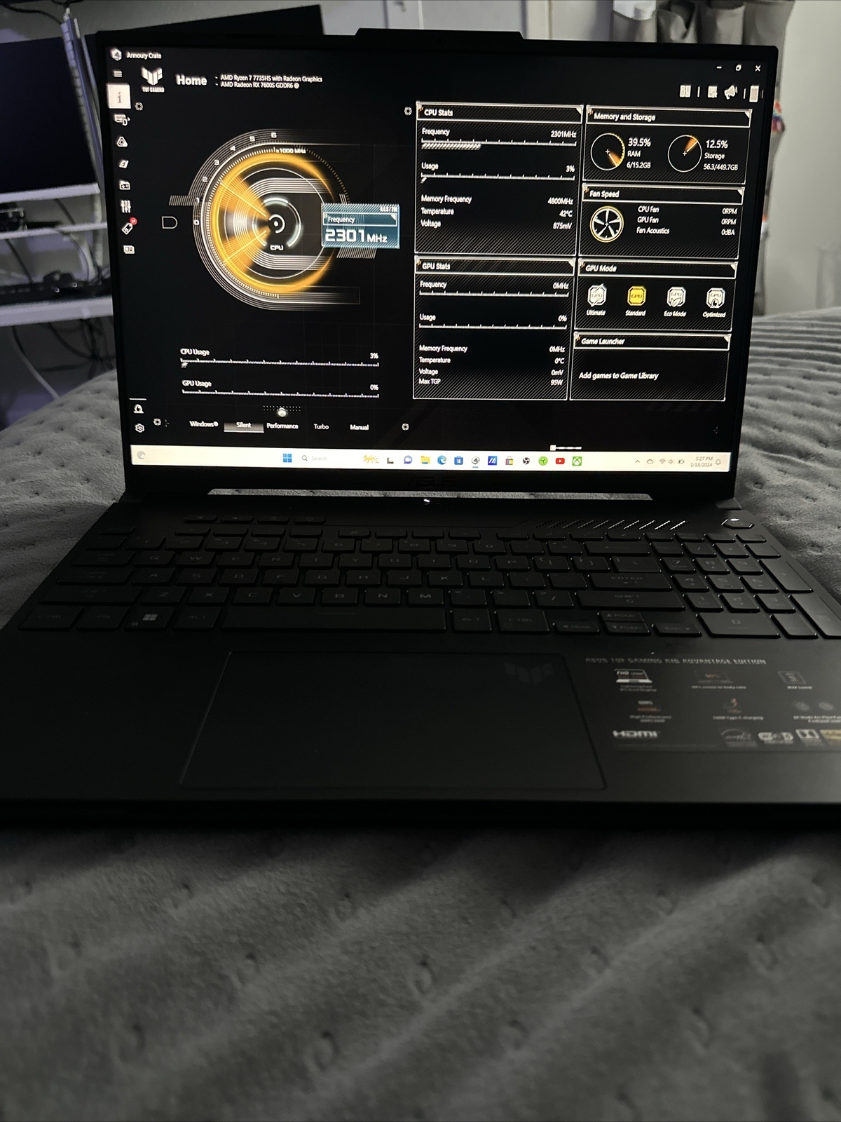 ASUS – TUF Gaming A16 16″ 165Hz Gaming Laptop FHD-AMD Ryzen 7 7735HS with 16G…