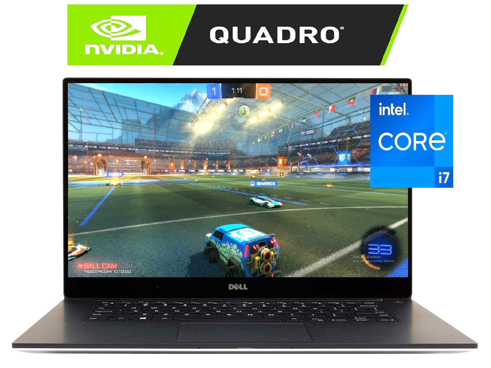 15.6″ FHD DELL Gaming Laptop PC: Intel i7 Quad Core! 16GB RAM ~ 512GB NVME SSD!