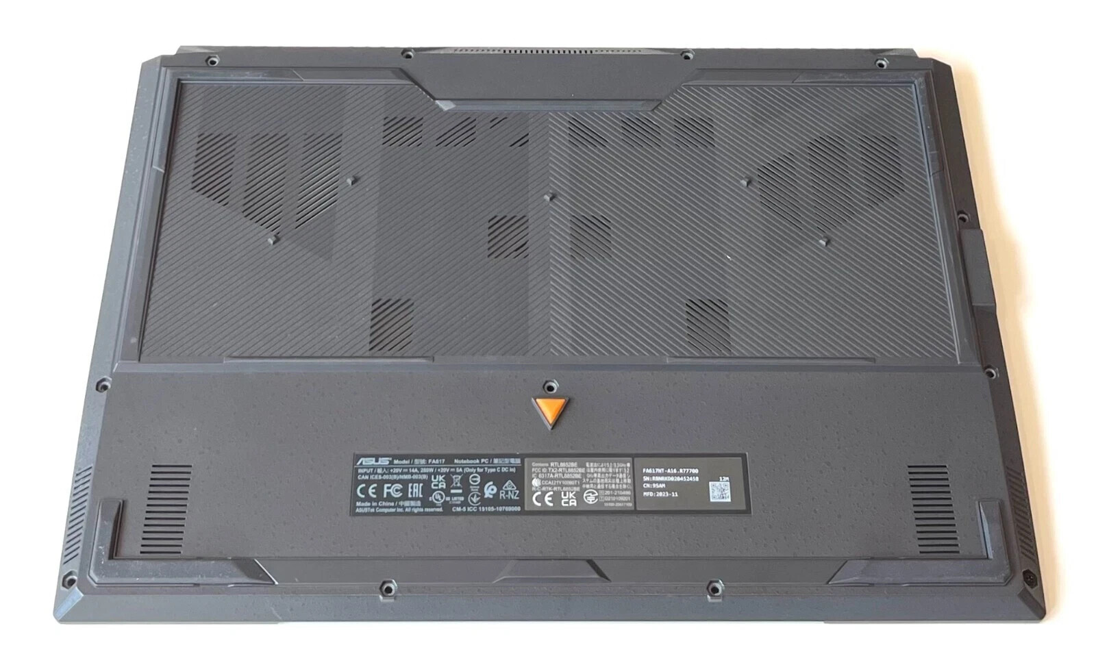 ASUS TUF Gaming A16 FA617 Series 16″ Bottom Base Cover 6070B2135602 Genuine