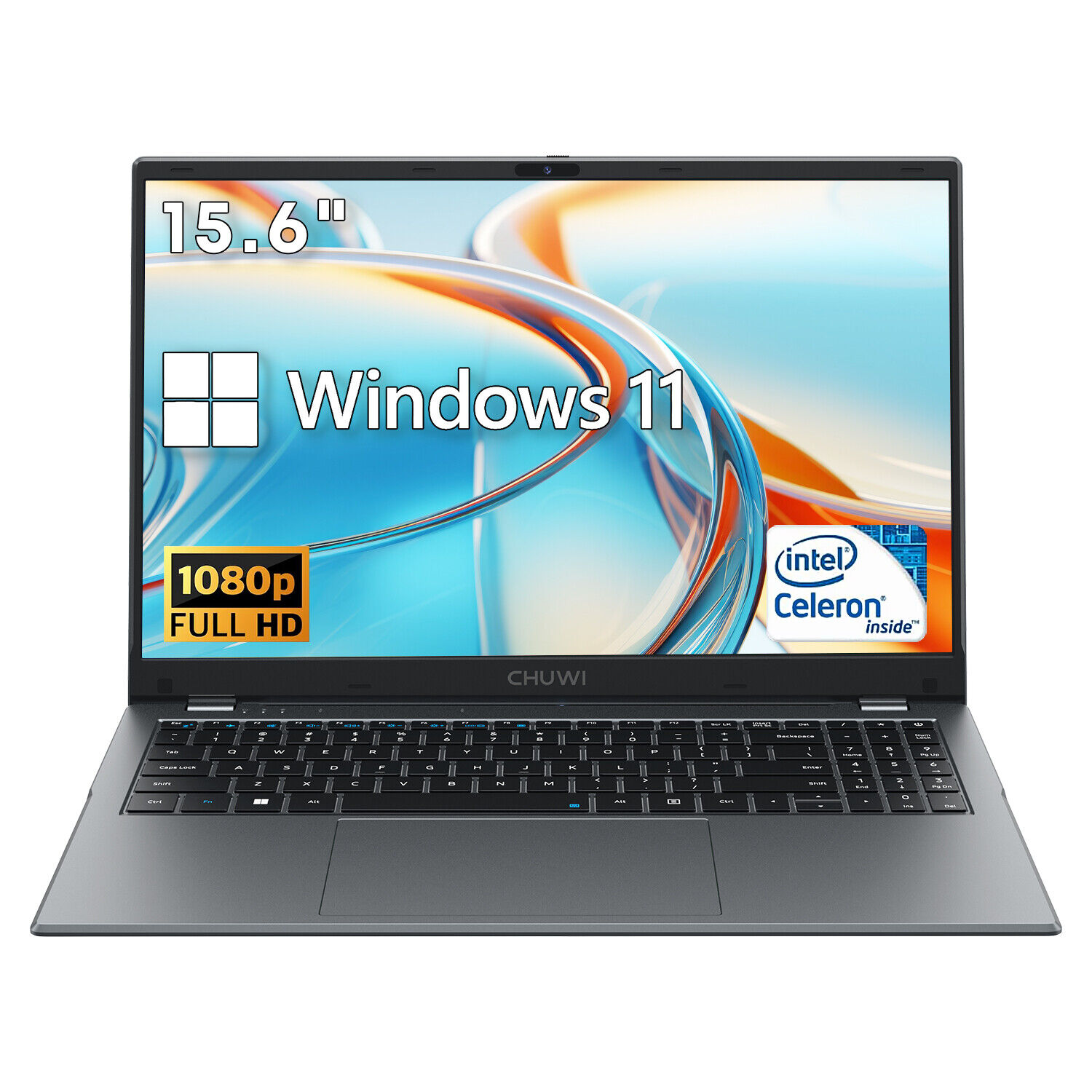 CHUWI 15.6” Laptop 8GB RAM 256G SSD Intel Celeron Quad-Core 2.80 GHz HD 1080P