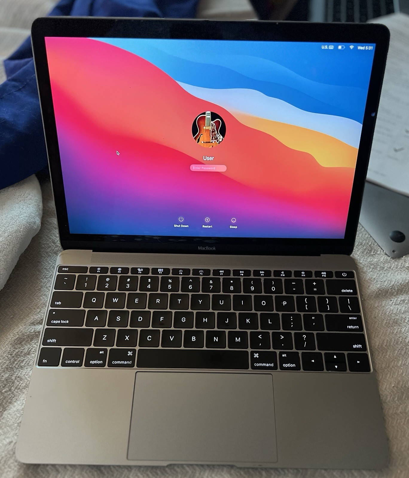 Apple MacBook 12” – 2015 256 GB 8GB RAM Silver Laptop