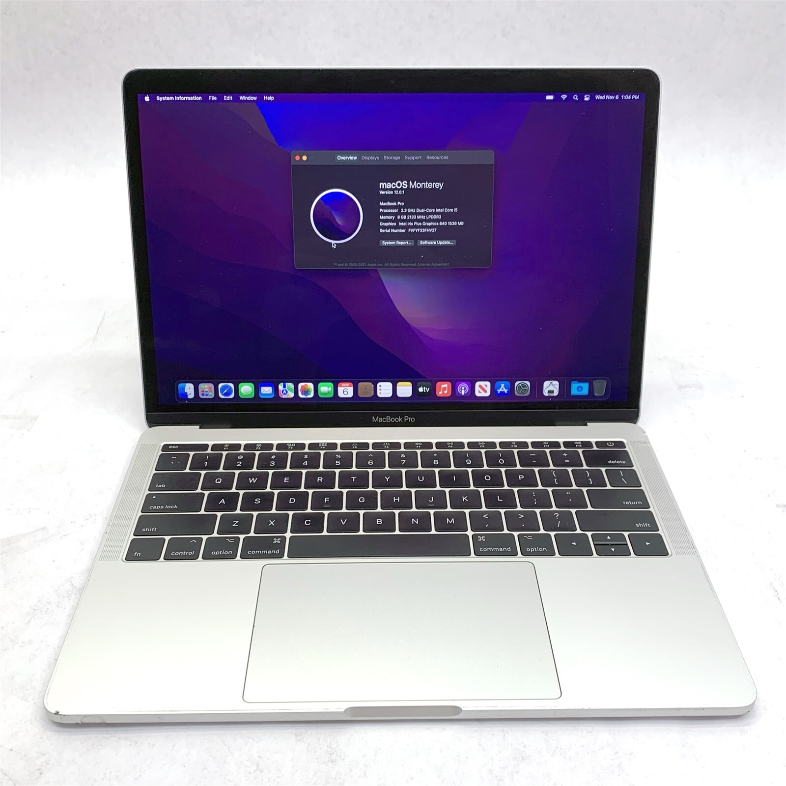 Apple Macbook Pro 14,1 A1708 Retina 13.3″ i5-7360U 2.3GHz 8GB 120GB SSD Monterey