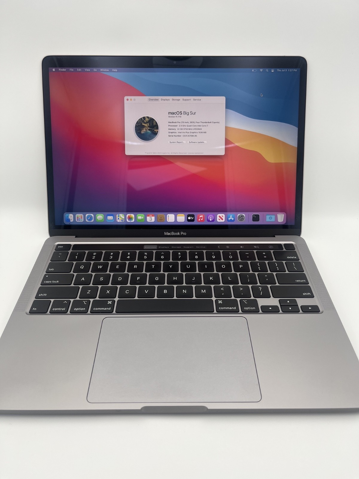 Apple MacBook Pro 13in (512GB SSD, Intel Core i7-1068NG7, 2.3GHz, 32GB) Laptop
