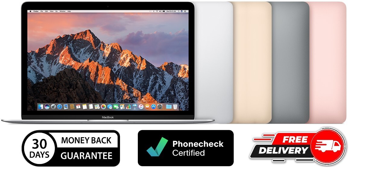 Apple MacBook 12″ A1534 Core M3 | M5 | M7 – 8GB RAM – 256GB | 512GB SSD – 2016