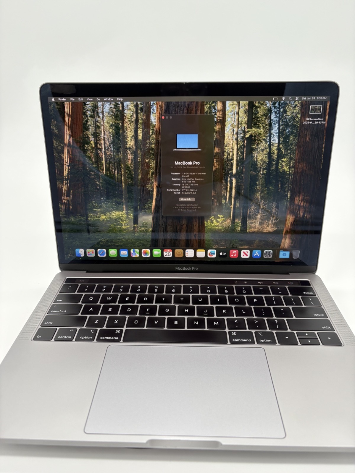 Apple MacBook Pro 13” (i5-8257U 1.4GHz, 16GB RAM, 256 GB SSD) Laptop – 2019