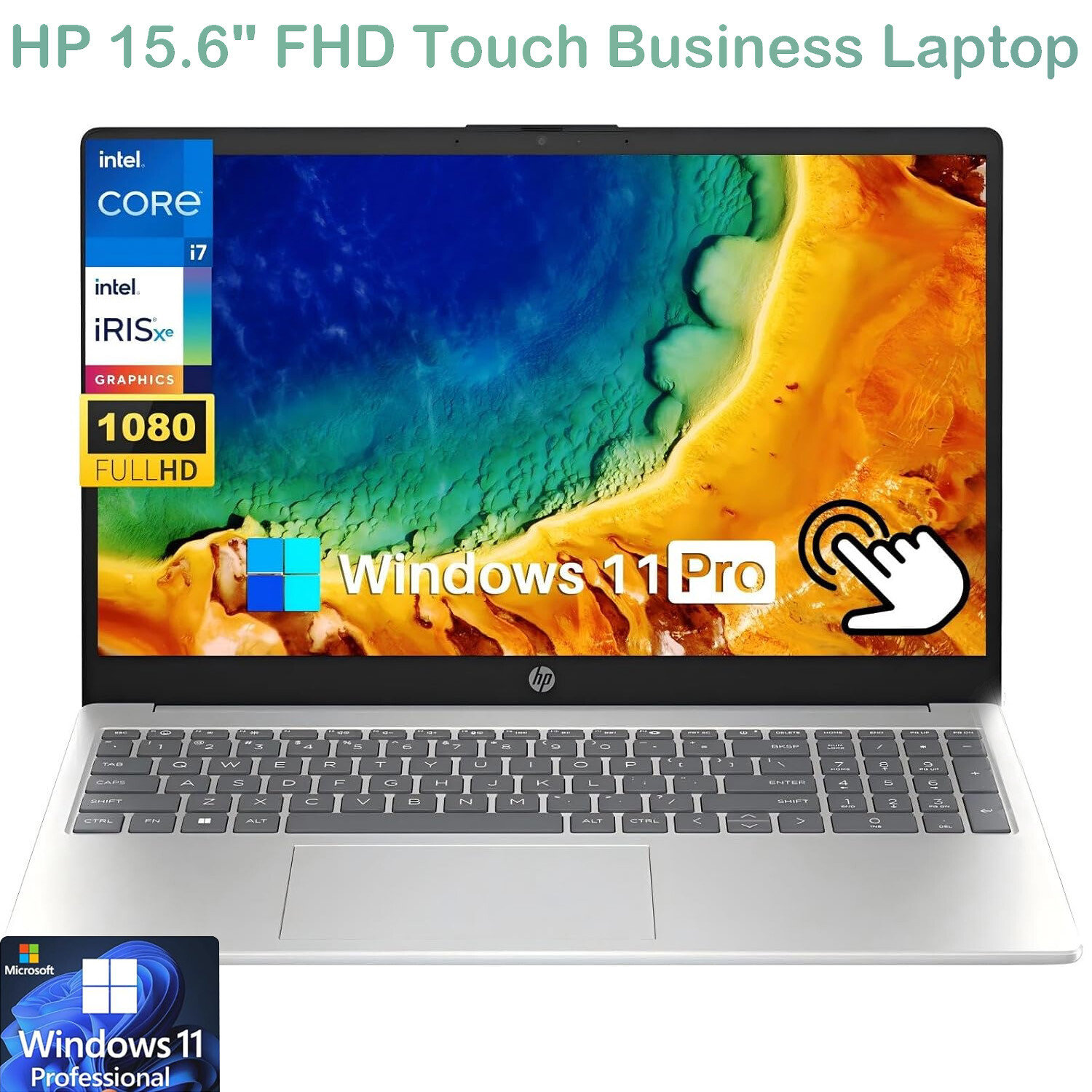 2025 HP 15.6″HD Touch Laptop, 10-Core Intel i7-1255U64GB RAM 2TB SSD+W11Pro US