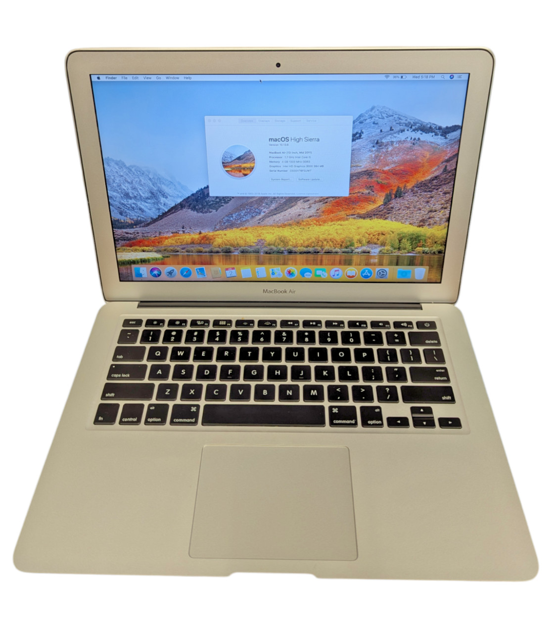 Apple MacBook Air 13 inch (Intel Core i5 1.7Ghz, 4GB, 128GB) 2011