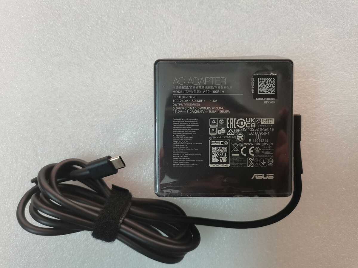 For ASUS TUF Gaming A16(2024) FA607PI FA607PV RTX4070 20V 5A A20-100P1A 100W OEM