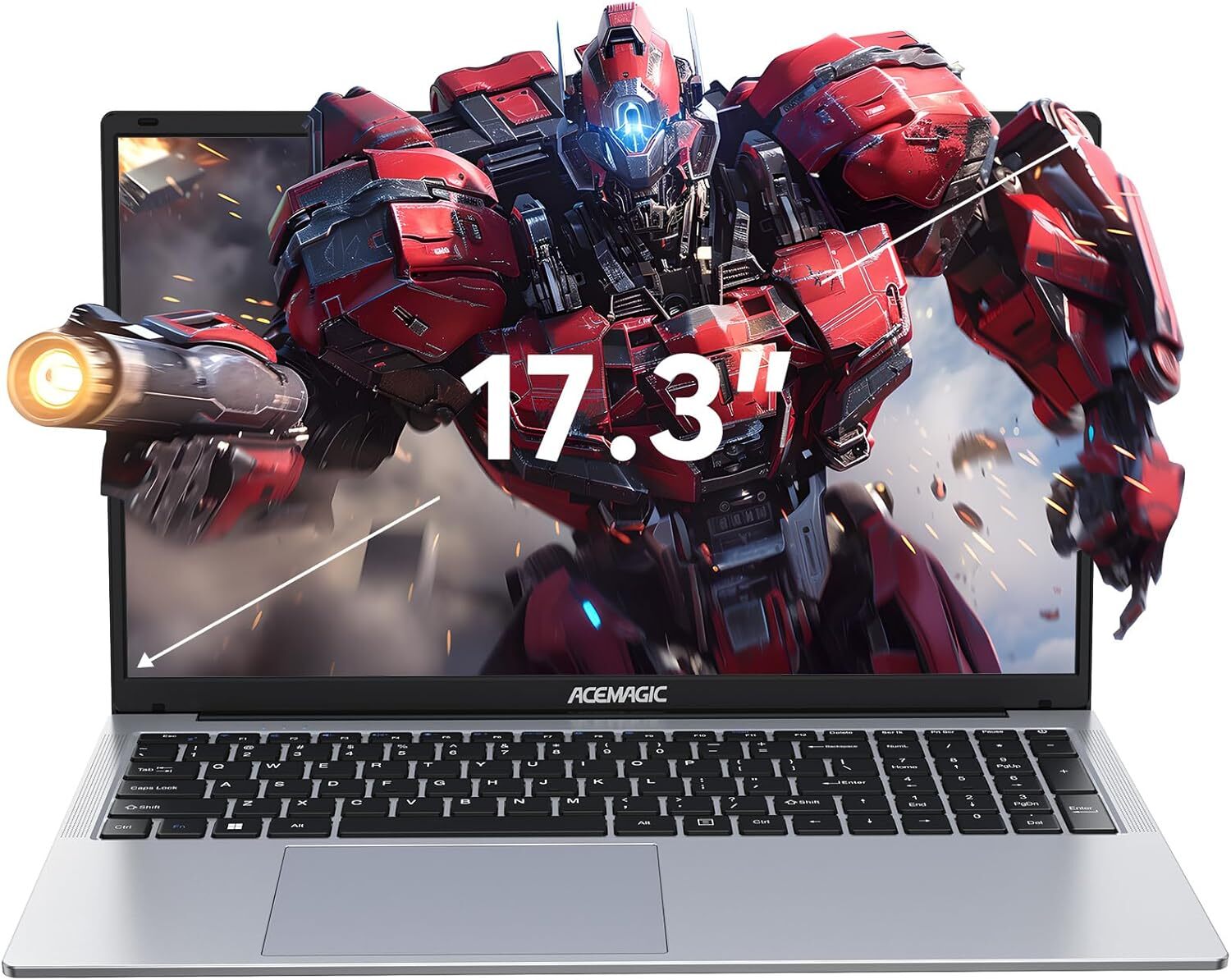 ACEMAGIC PC Laptop 17.3″ FHD Netbook Intel N97 16GB RAM 512GB M.2 SSD 2.4G/5G