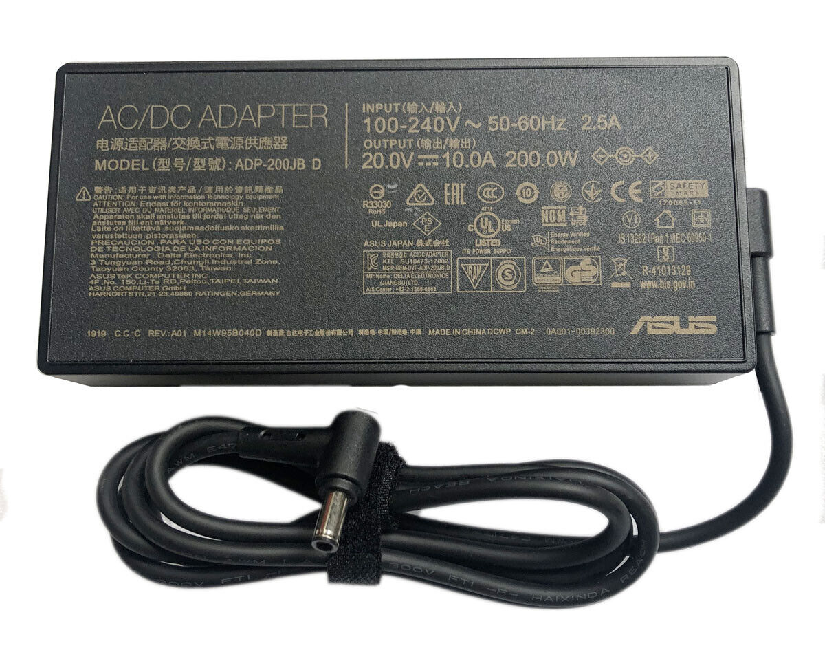 200W AC Adapter Charger For ASUS TUF Gaming A16 FA617NT-A16.R77700 Power Cord