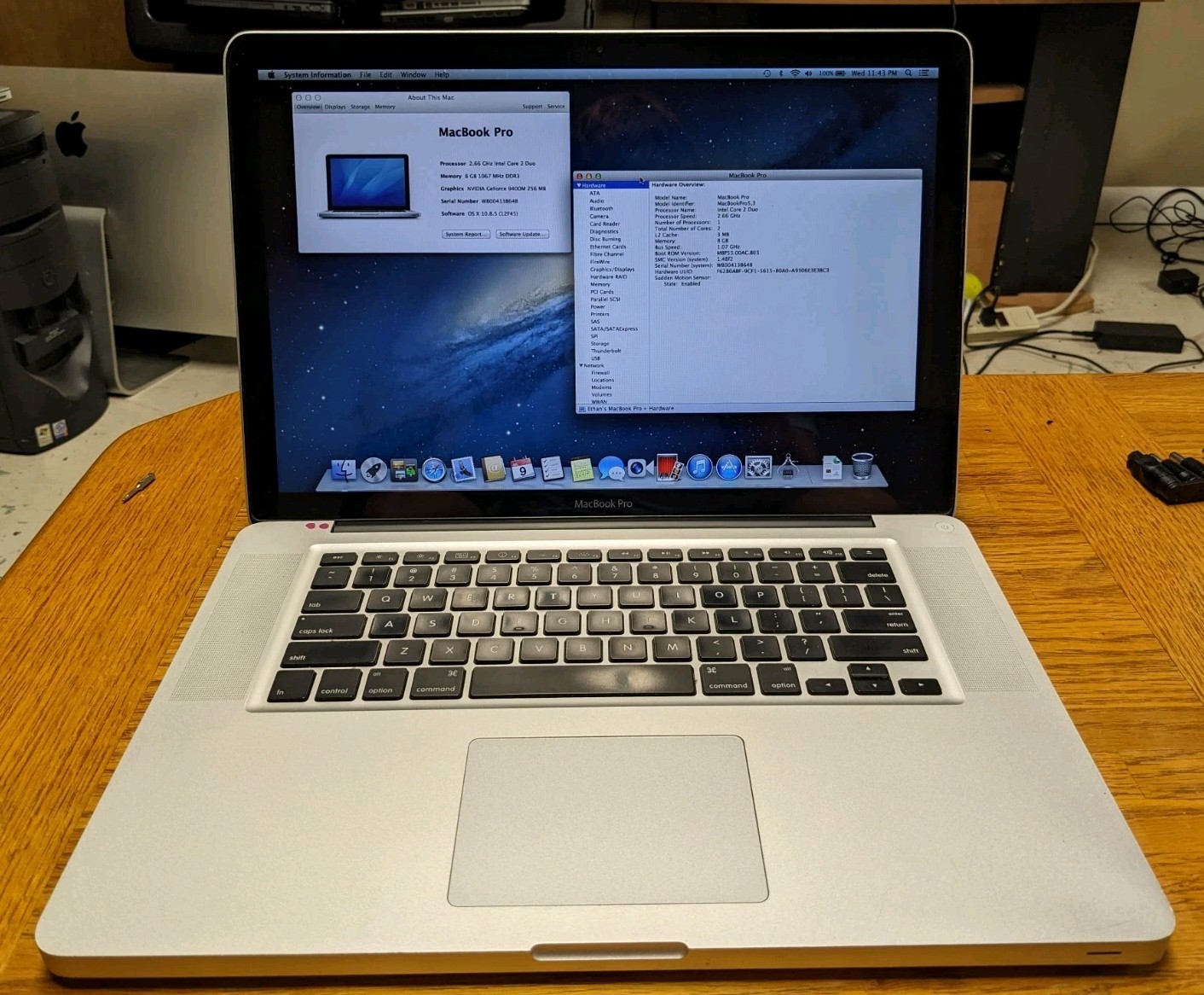 Apple MacBook Pro 5,3 (120GB SSD, Intel C2D 2.66 GHz, 8GB) Laptop