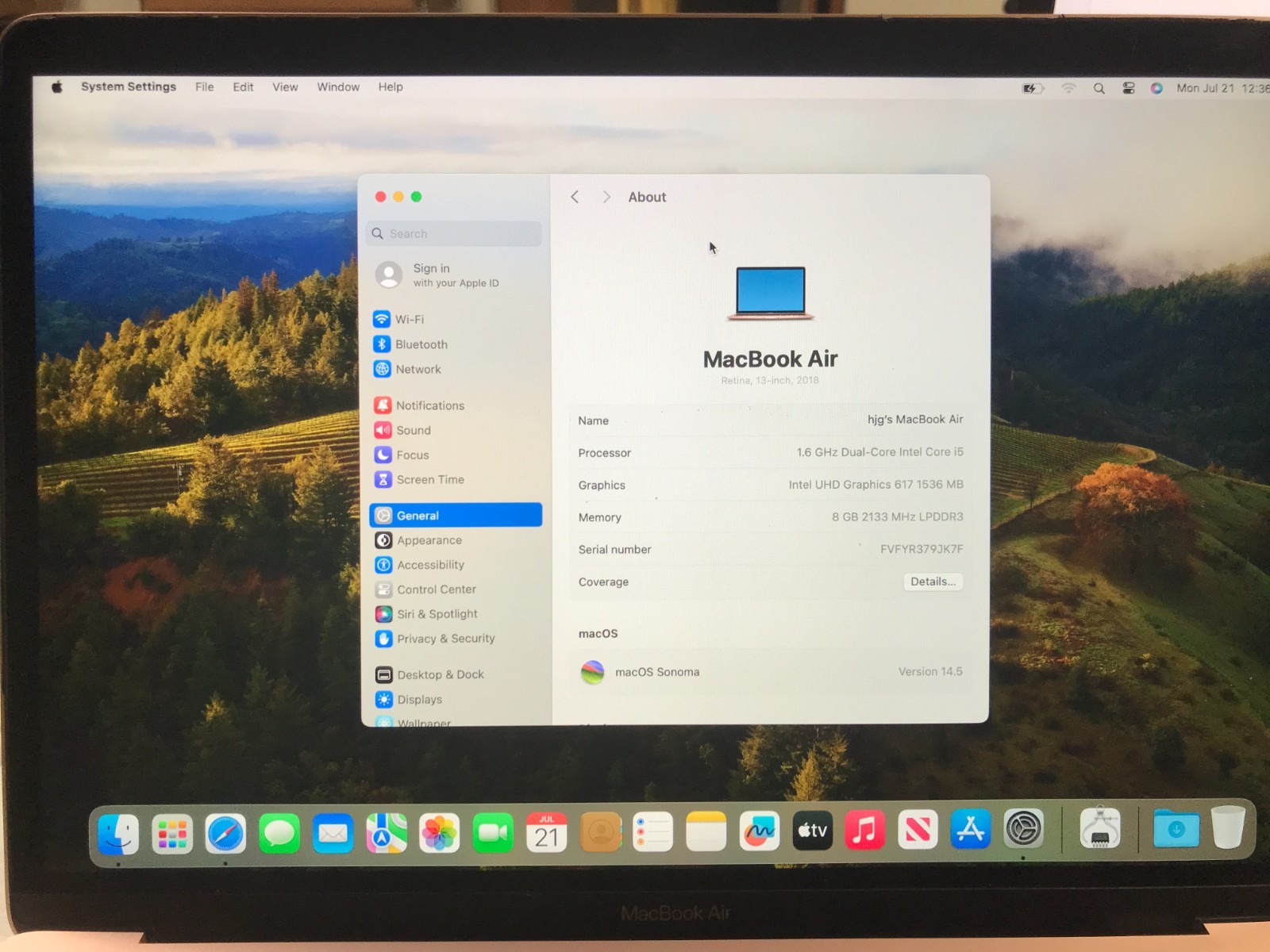 Apple MacBook Air  13.3″  i5 8GB 128GB Gold A1932 2018 USED Read* #312