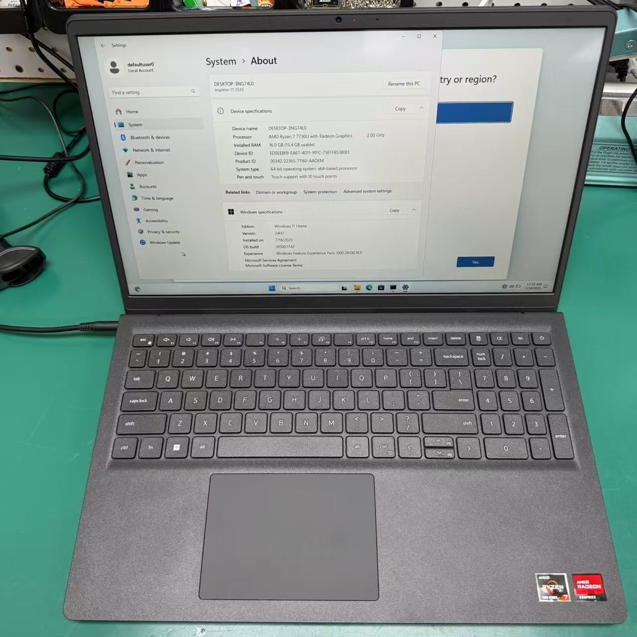 Dell Inspiron 15 3535 15.6″ FHD Touch Ryzen 7 7730U 16GB 512GB SSD W11 Laptop