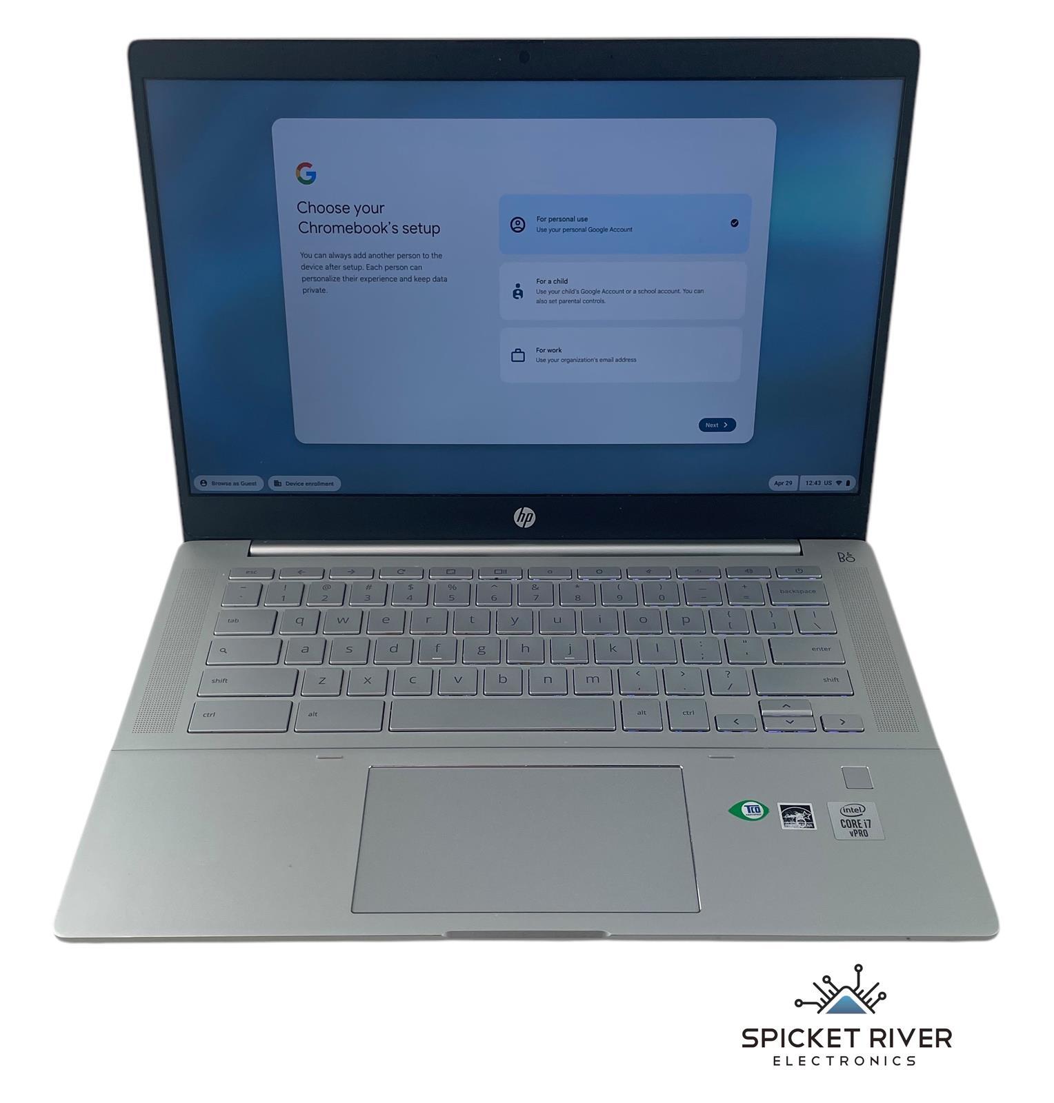 HP Pro C640 Chromebook Enterprise 14″ Quad i7-10610U 128GB 16GB RAM – FAIR Batt