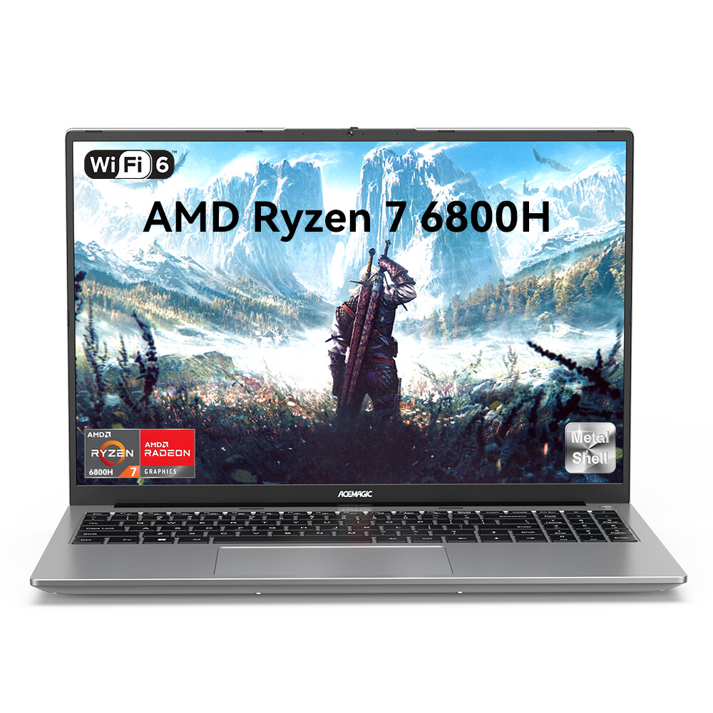 Acemagic RX16 16″ Gaming Laptop AMD Ryzen 7 6800H 8-Core 16GB DDR5 512GB SSD