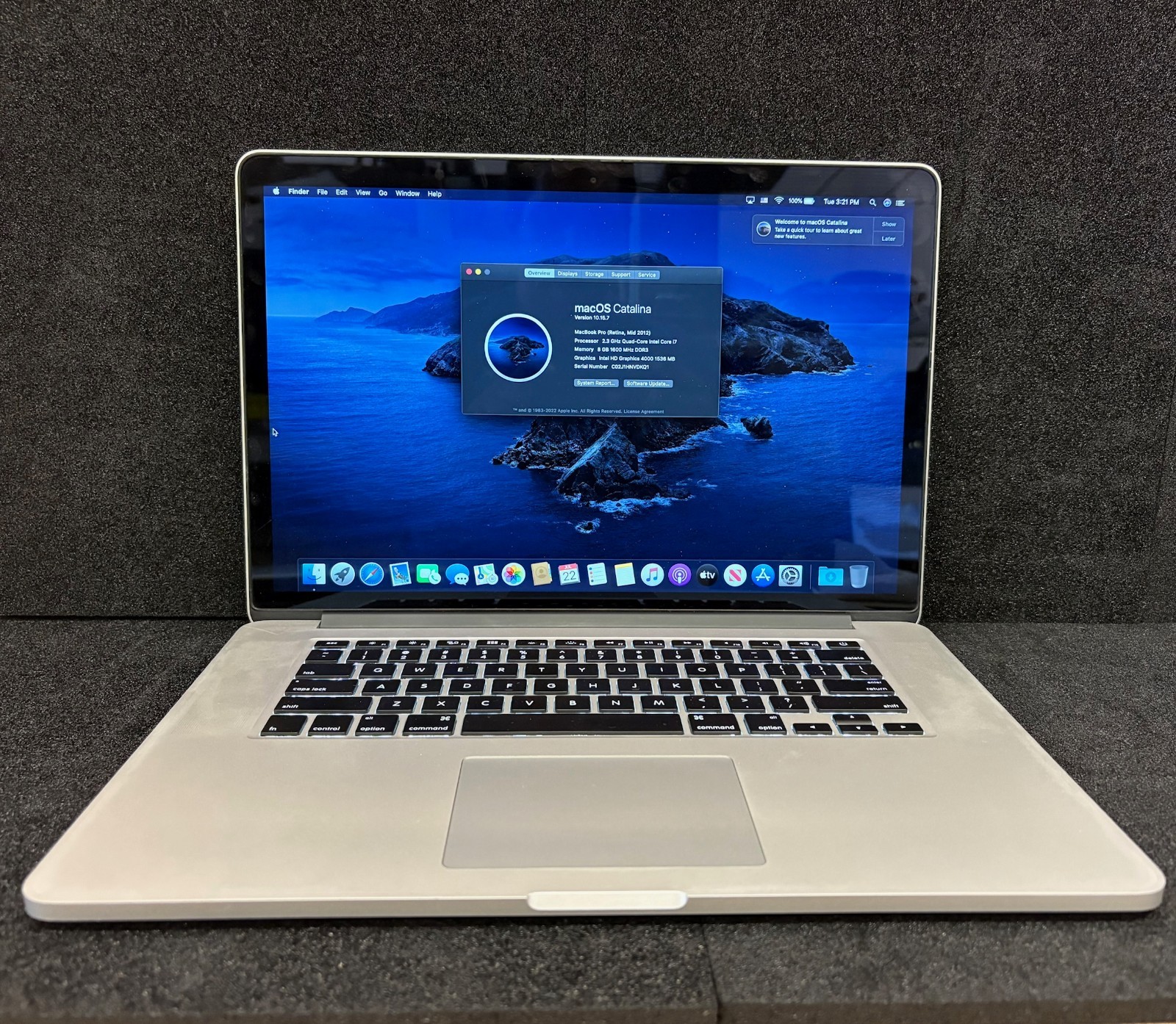 Apple Macbook Pro | Mid-2012 | 15″ | i7 2.3GHz | 8GB RAM | 250 GB | OSX 10.15.7