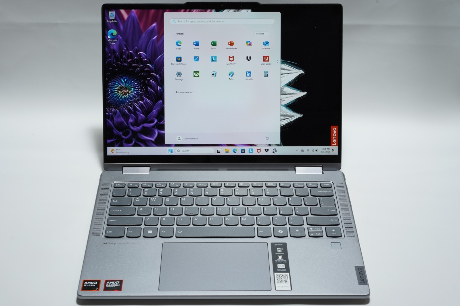 Lenovo YOGA 7 2-in-1 14″ Laptop (Ryzen 7 8840HS/16GB/Radeon 780M/1TB/FHD+/Touch)