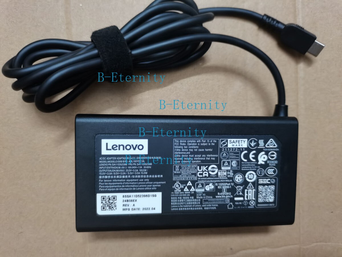 For Lenovo ThinkPad P14s Gen 5 Laptop Original Lenovo 100W USB Type-C Charger