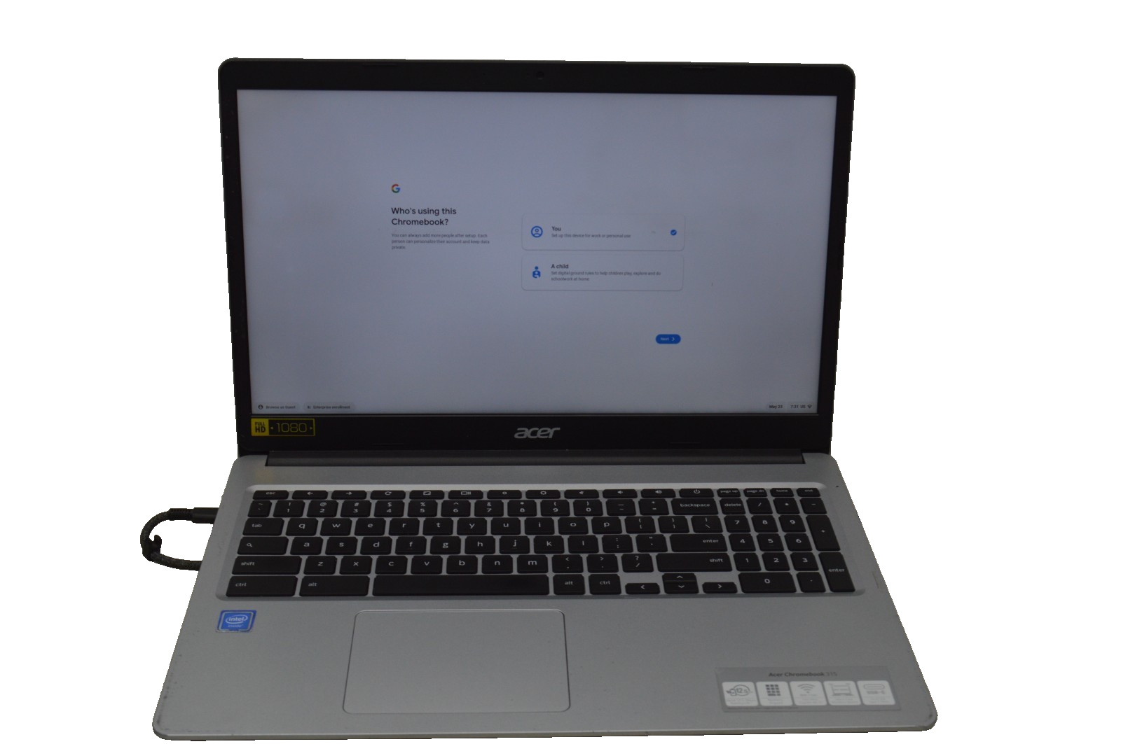 Acer Chromebook 315 CB315-2H-25TX 15.6″ 1.6GHz A4 4GB 32GB Chrome(Grade B No AC)