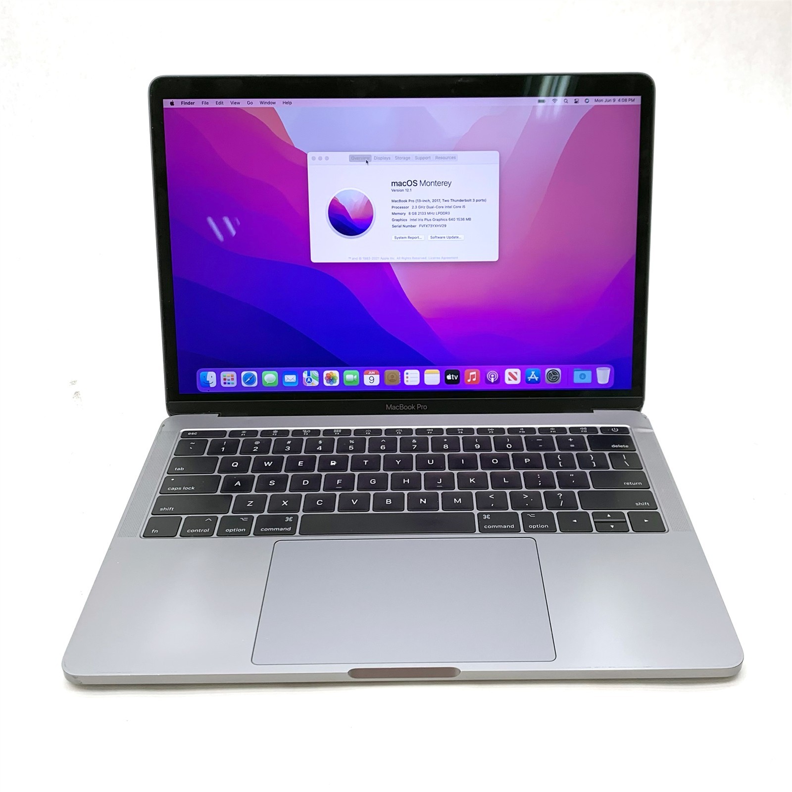 Apple Macbook Pro 14,1 A1708 Retina 13.3″ i5-7360U 2.3GHz 8GB 256GB SSD Monterey