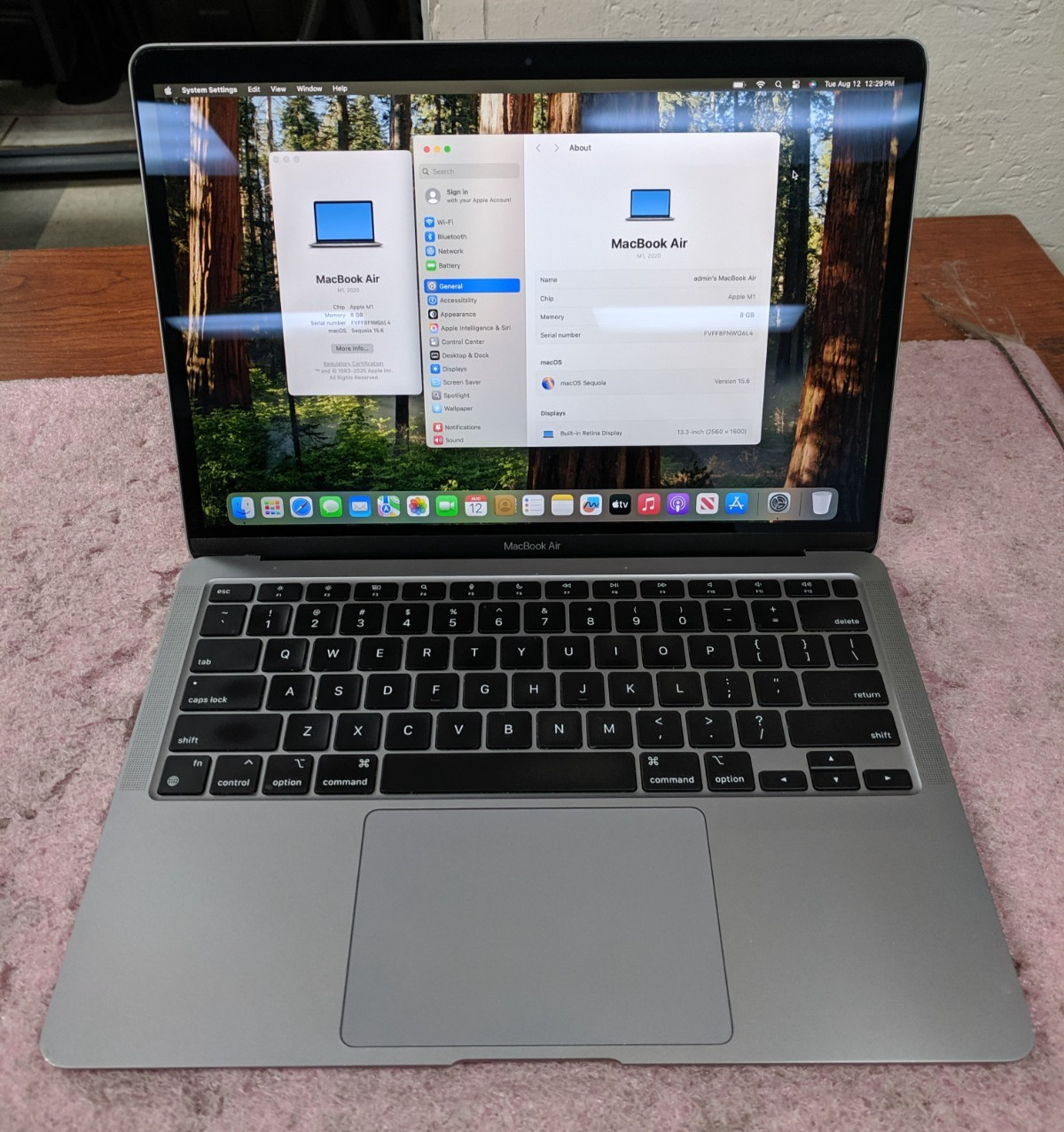Apple MacBook Air M1 2020 A2337 13.3″ Apple M1 8GB RAM 256GB SSD *Read* | LP972