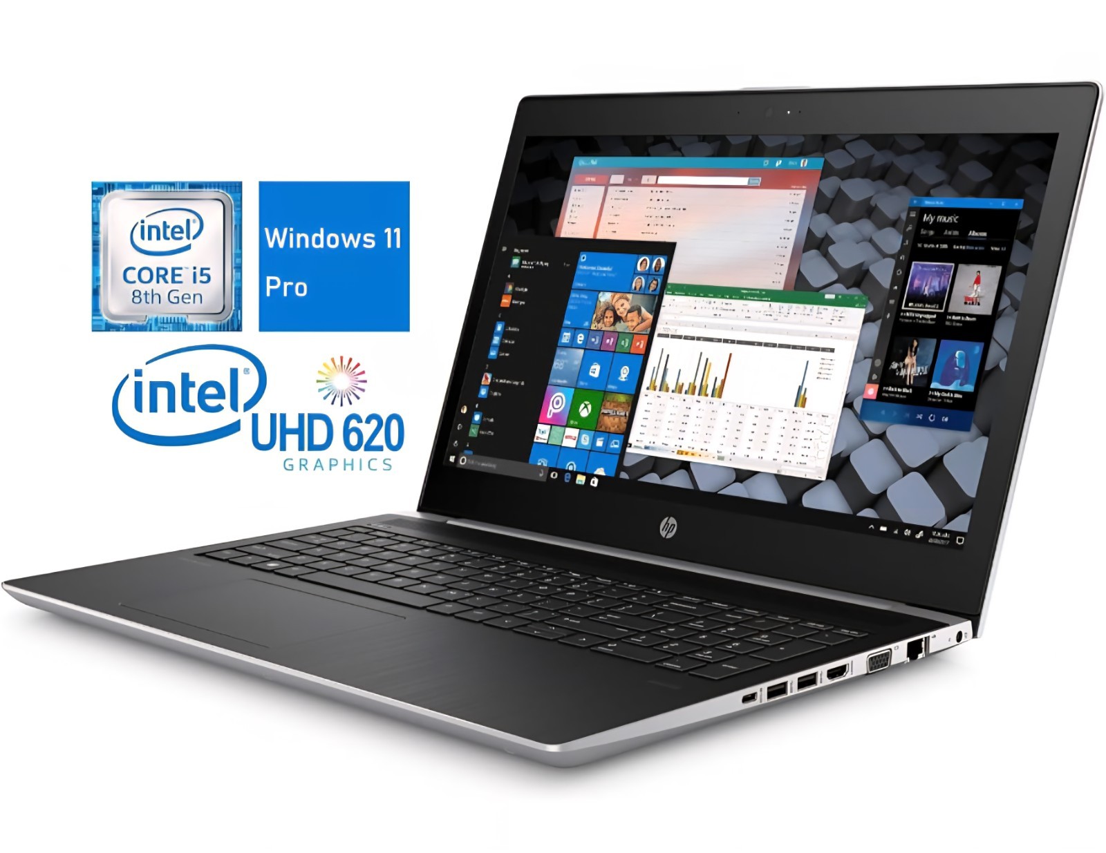 HP ProBook 450 G5 15.6″ i5 8th Gen 4GB 500GB SSD Win11 Pro Back to school