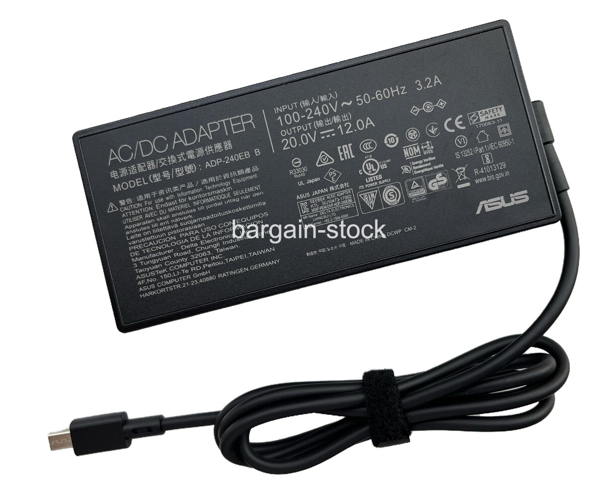 12A 20V 240W AC Adapter Charger For ASUS TUF A16 FA608UP-A16.R95070 Laptop Cord
