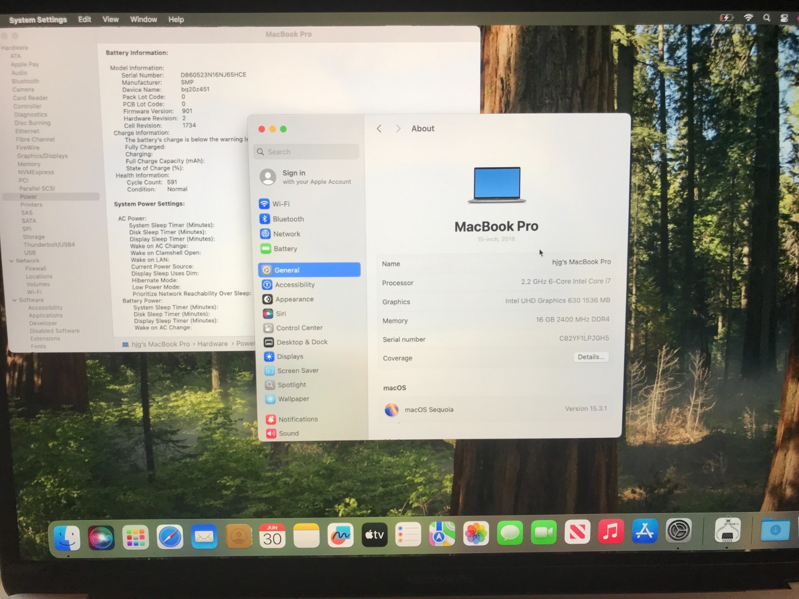 Apple MacBook Pro A1990 15.4 2018 i7 2.2GHz 16GB 512GB Gray USED Read* #258