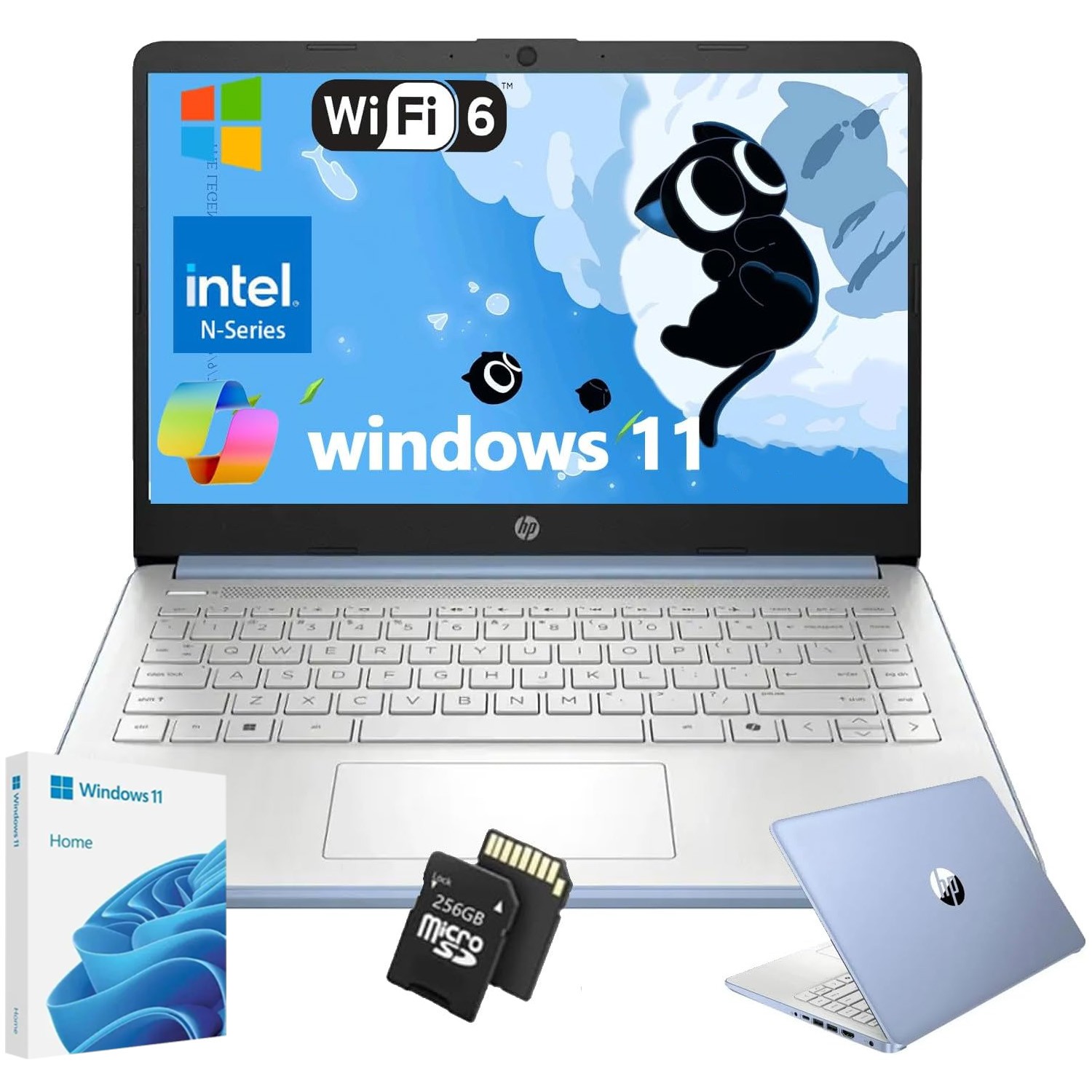 🎉 HP 14in Laptop,Intel N150,UpTo 16GB RAM,384GB Storage Copilot AI,Wi-Fi New