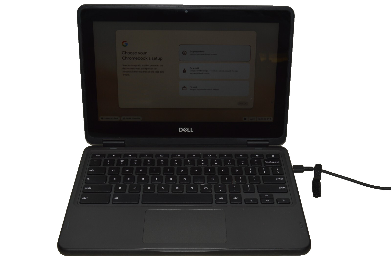 Dell Chromebook 3100 2-in-1 11.6″ 2.8GHz N4020 4GB RAM 32GB SSD  (Grade B w/AC)