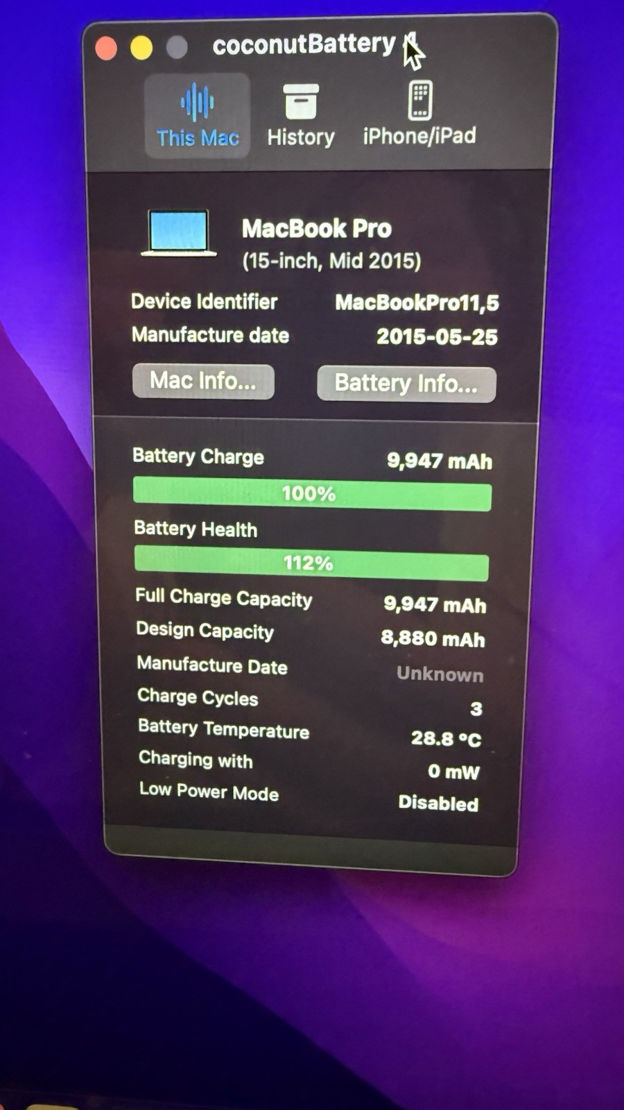 Apple MacBook Pro Retina 15-inch Mid 2015 1TB New Battery