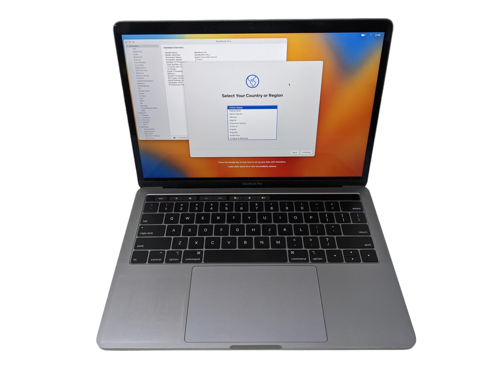 APPLE MACBOOK PRO A1989 2019 13″ i5 2.4GHz 16GB 512GB Grade D