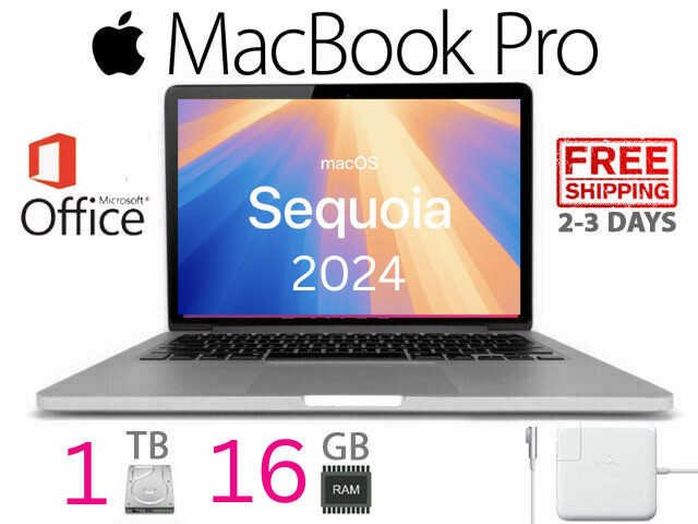 Apple Macbook Pro 13.3” 2.5GHz intel Core i5 16GB RAM 1TB HDD Turbo🔥