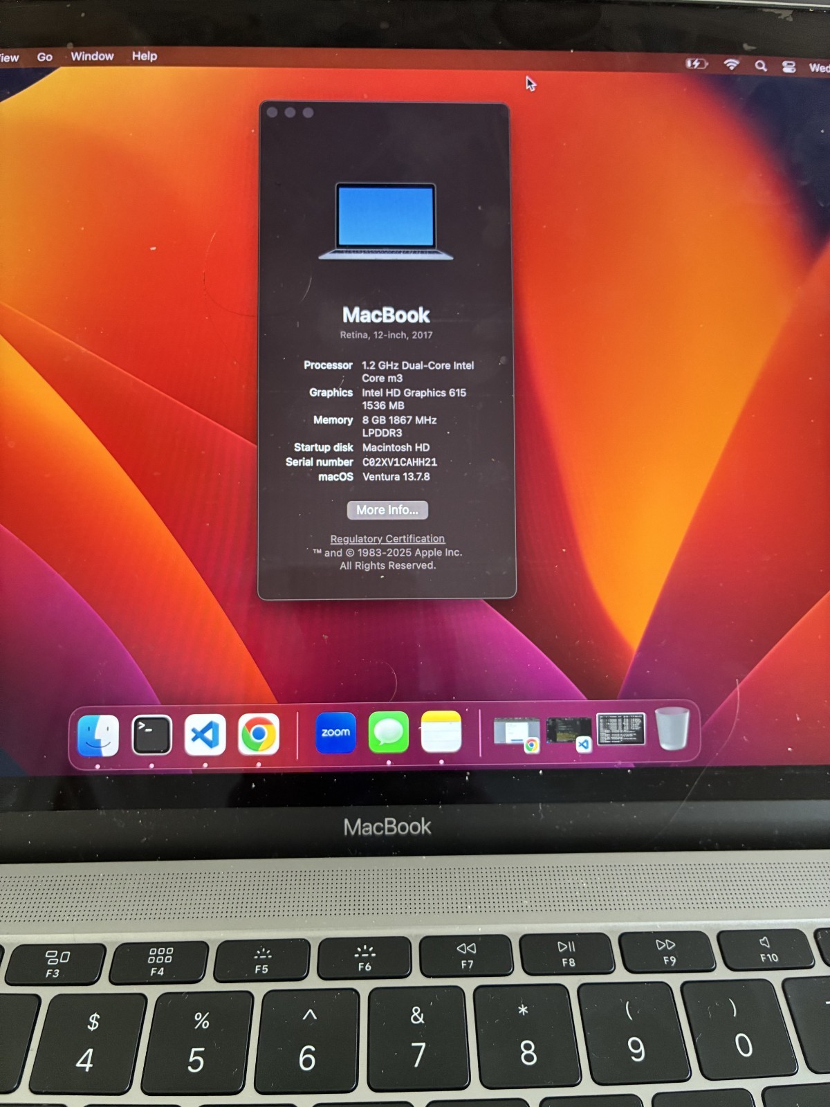 Apple MacBook – 12″(2017) – Intel Core M3 – Silver – 8GB RAM