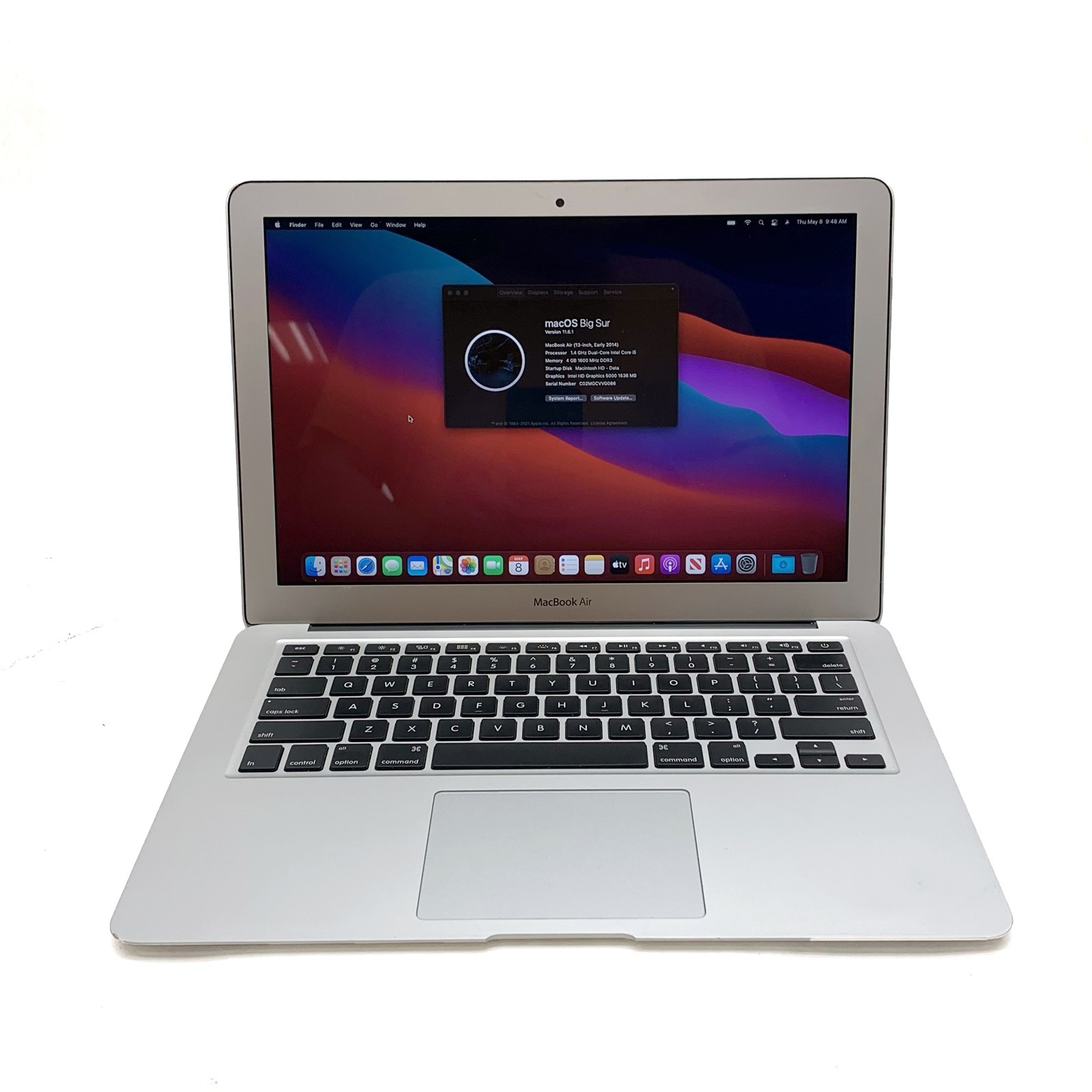 Apple Macbook Air 6,2 A1466 13.3″ Intel i5-4260U 1.4GHz 16GB 250GB SSD Big Sur
