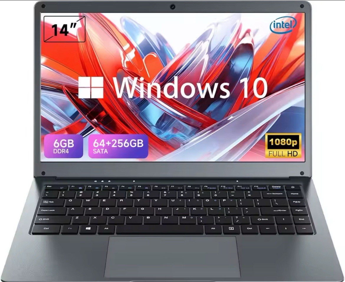 14 Inch Laptop Intel Celeron N3350 6GB RAM 64GB+128GB SSD 1366X768 Display Windo