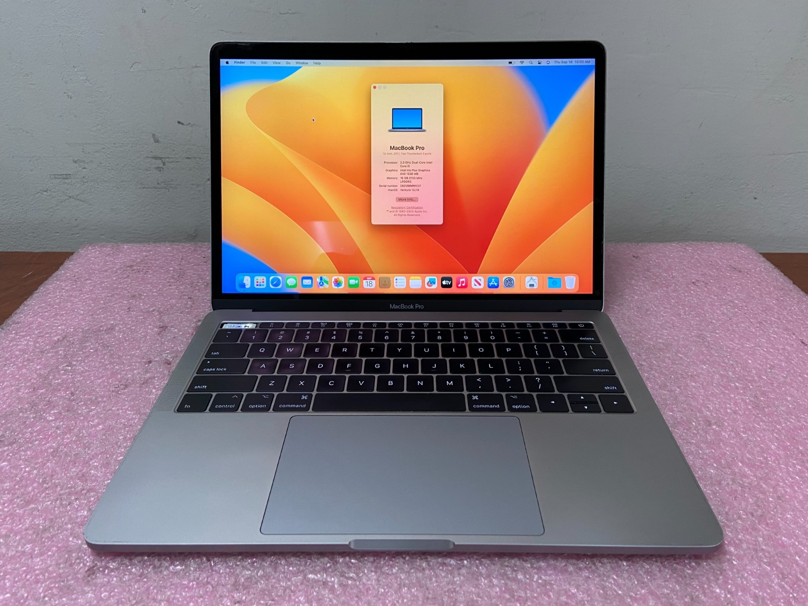 Apple MacBook Pro 2017 A1708 13.3″ i5-7360U@2.3GHz 16GB RAM 1TB SSD *Read* | LP7