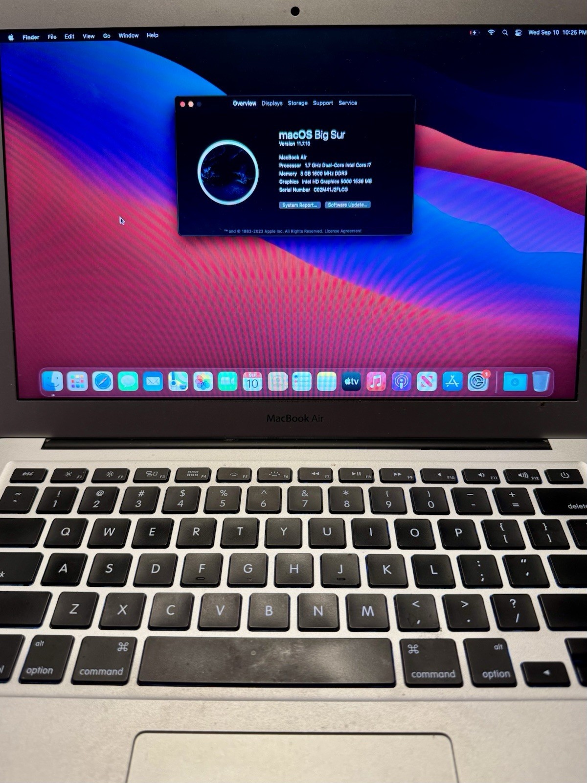 Apple MacBook Air 13”, 1.7GHz Dual-core Intel i7, 8GB RAM, 500GB Flash Drive