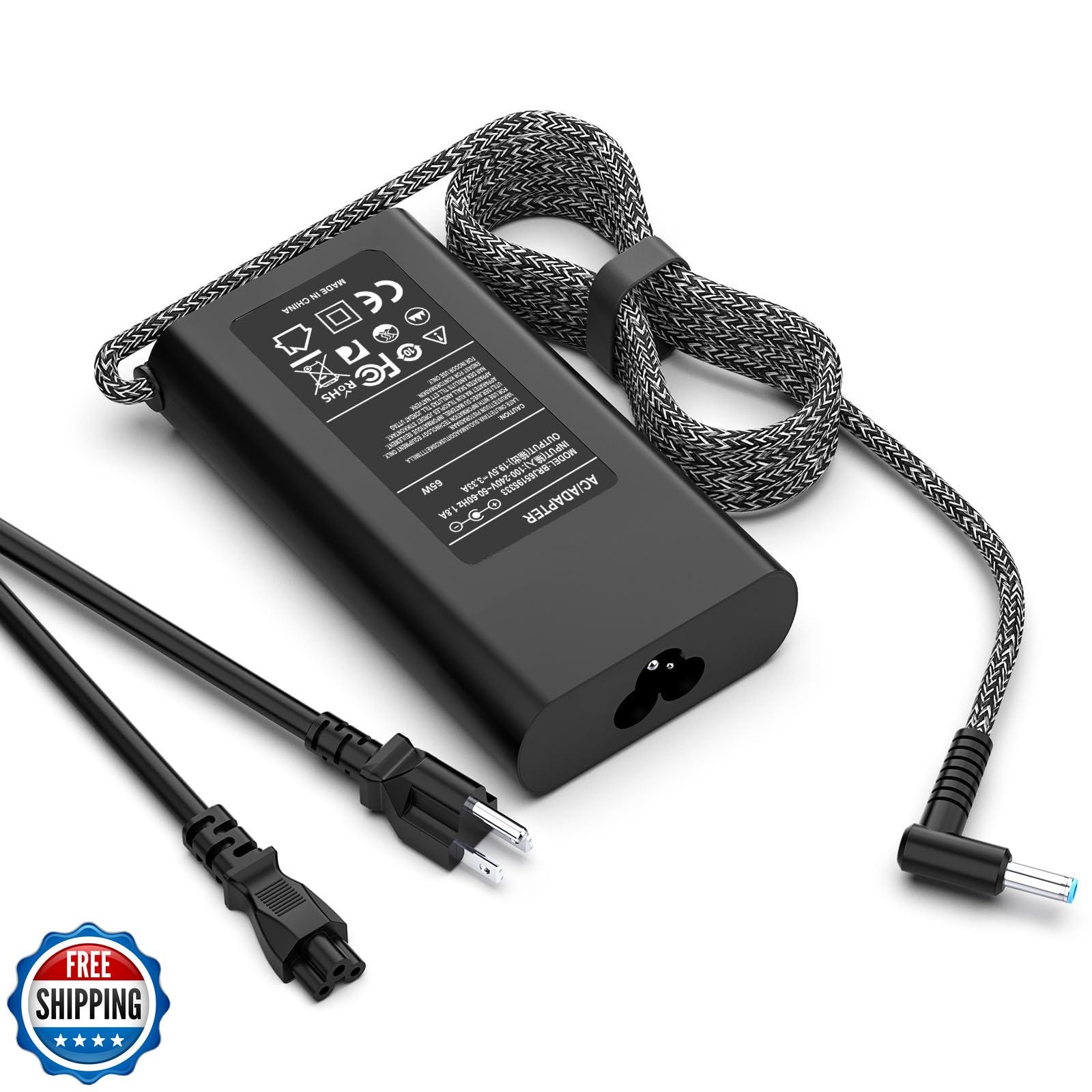 65W Laptop Charger for HP Laptop 14 14-cf, 14-cb, 14-dq, 14-dk, 14-b, 14-ca,