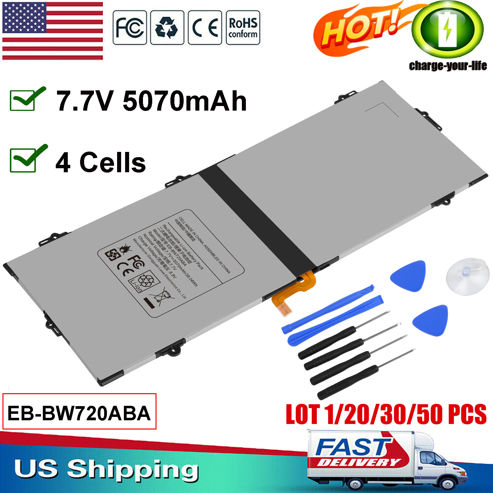 ✅LOT Battery EB-BW720ABA For Samsung Chromebook 4 15.6″ XE350XBA-K01 AA-PBMN2HO