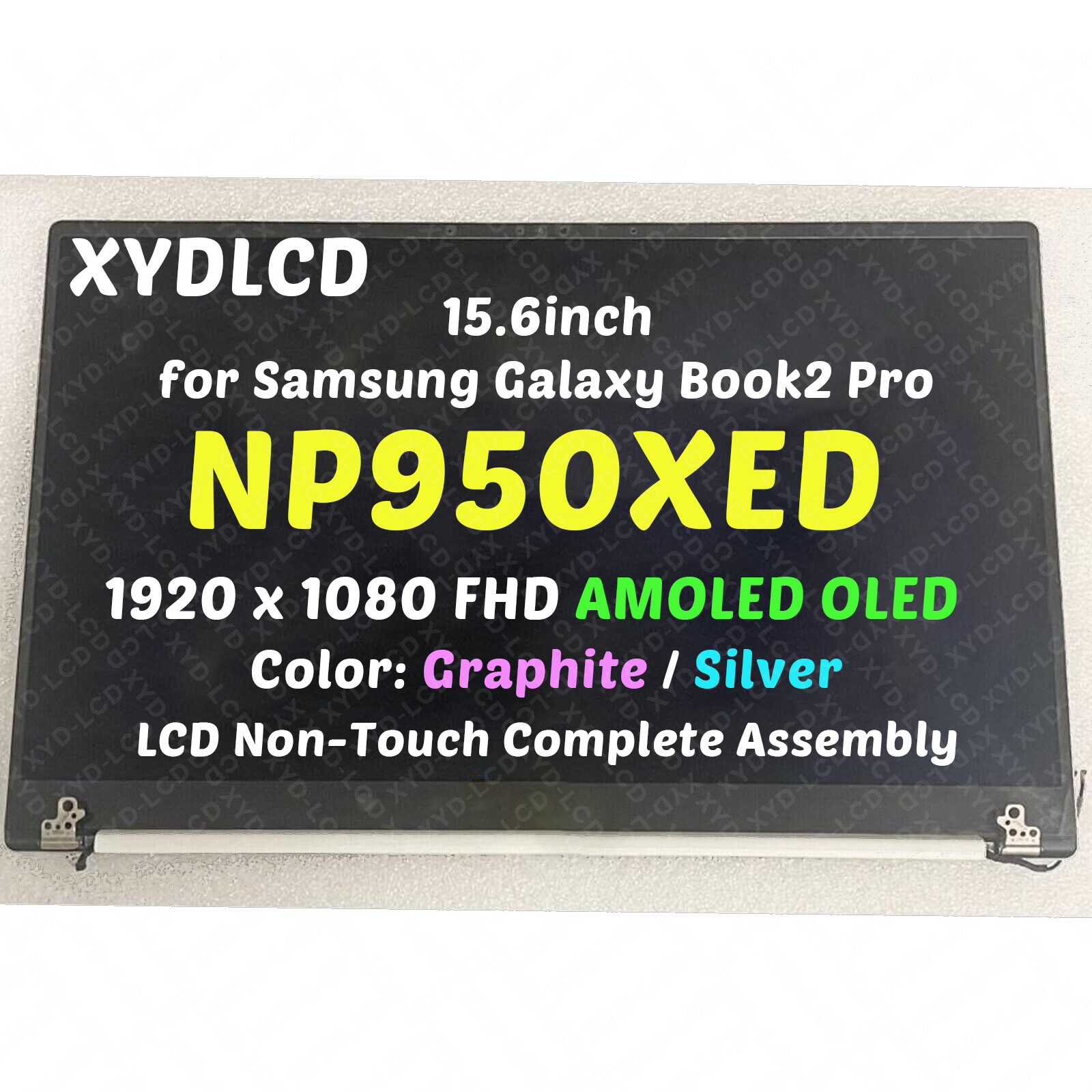 New for Samsung NP950XED BA96-08370A BA98-03155A OLED LCD Screen Complete Silver