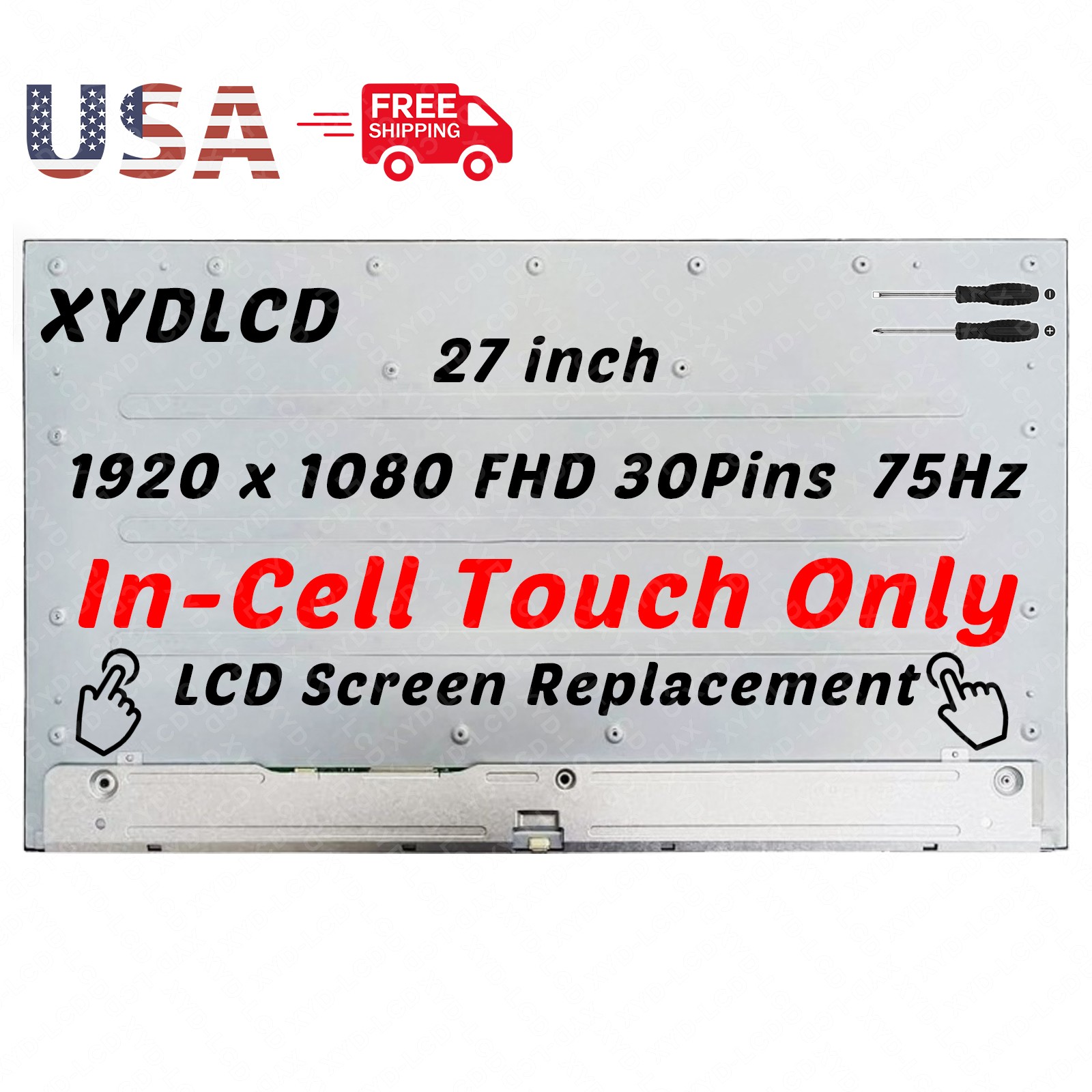 27in for HP W/K PHTM 27-CS1000T DTOPC AIO LCD Touch Screen Display Replacement