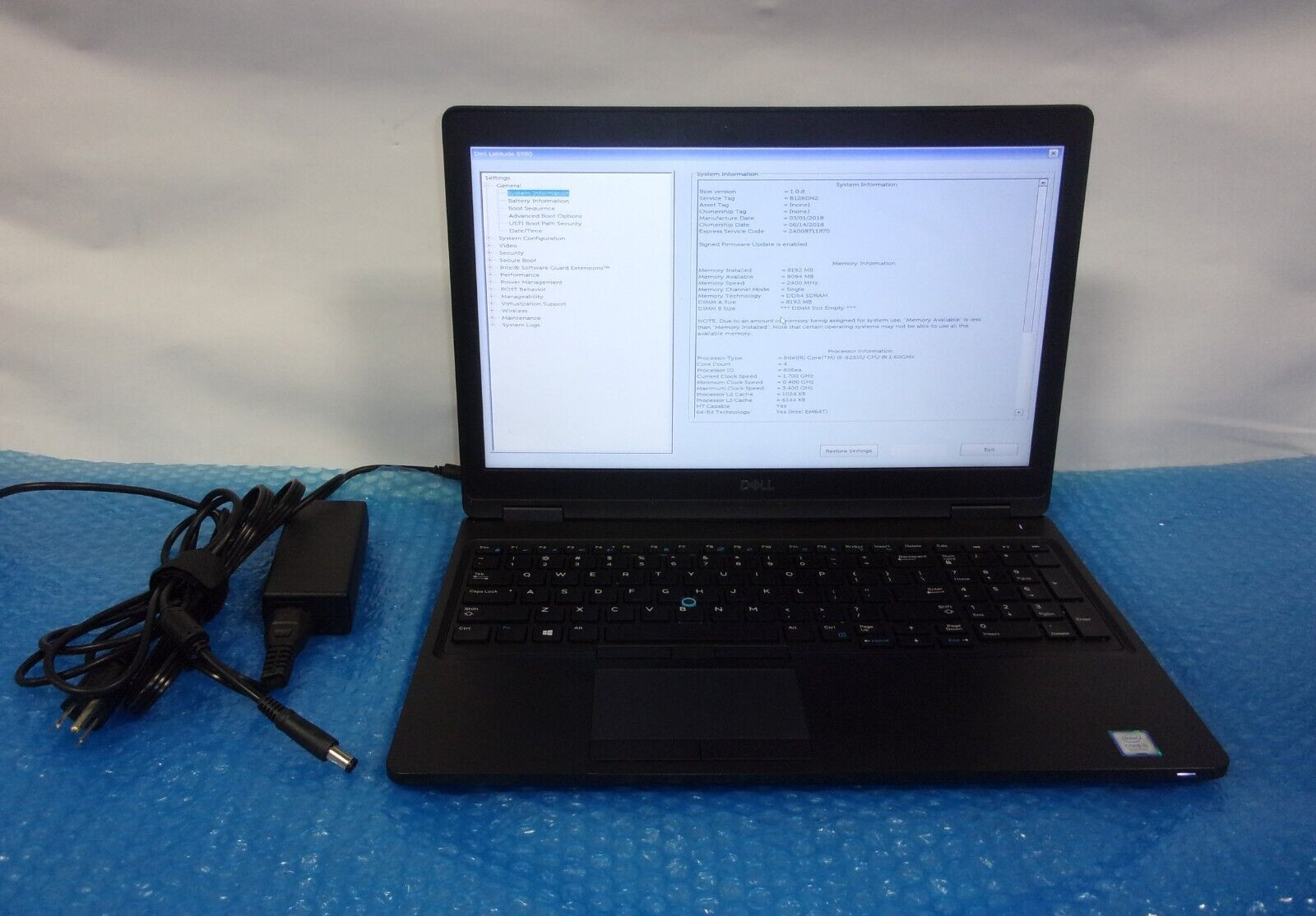 Dell Latitude 5590 15.6″ Intel Core i5-8th gen  8GB RAM 256GB SSD Win10Pro