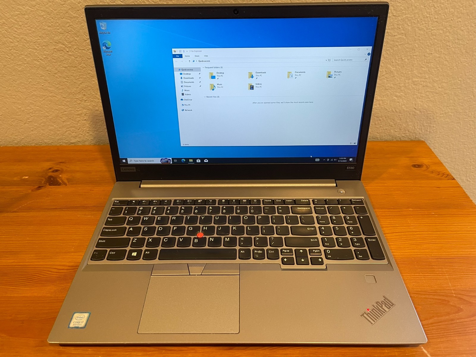 Lenovo ThinkPad E580 Intel i7-8550U 1.80Ghz 8GB RAM 256GB SSD 15.6″ Laptop
