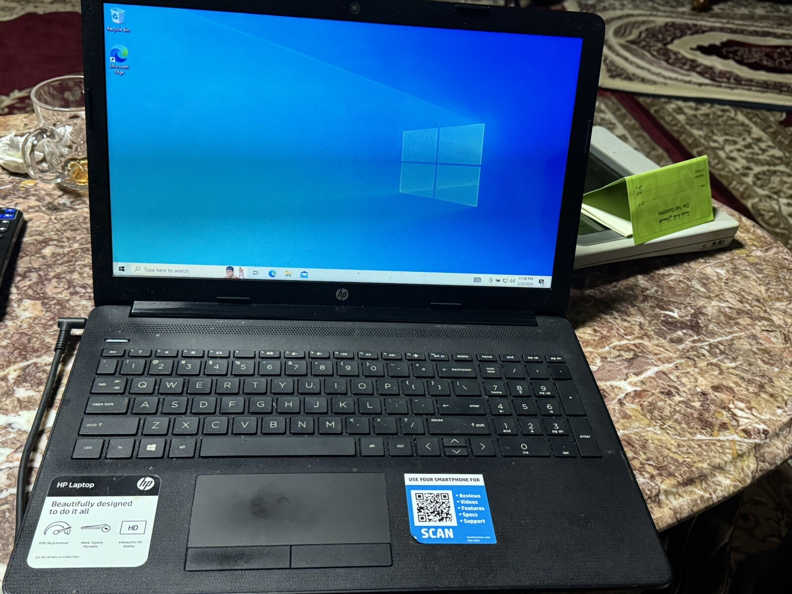 HP 15-DB0011DX 15.6″ Laptop Windows 10 Home AMD A6-9225 4GB Memory 1TB Working